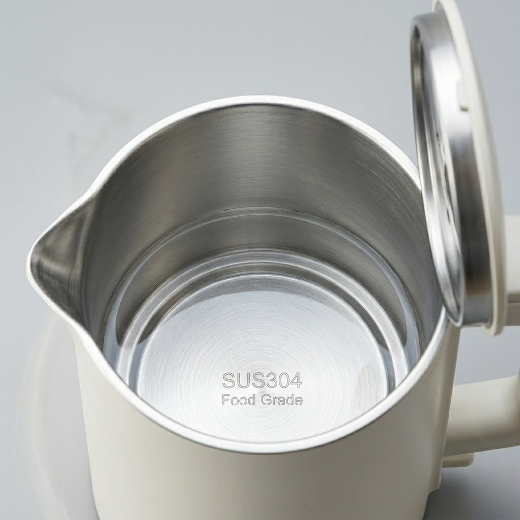 SarniePro Premium Double-Wall Electric Kettle – 1.7L Matte White, Stay-Cool Exterior, Fast & Quiet Boiling, Auto-Off & Boil-Dry Protection for Modern Kitchens