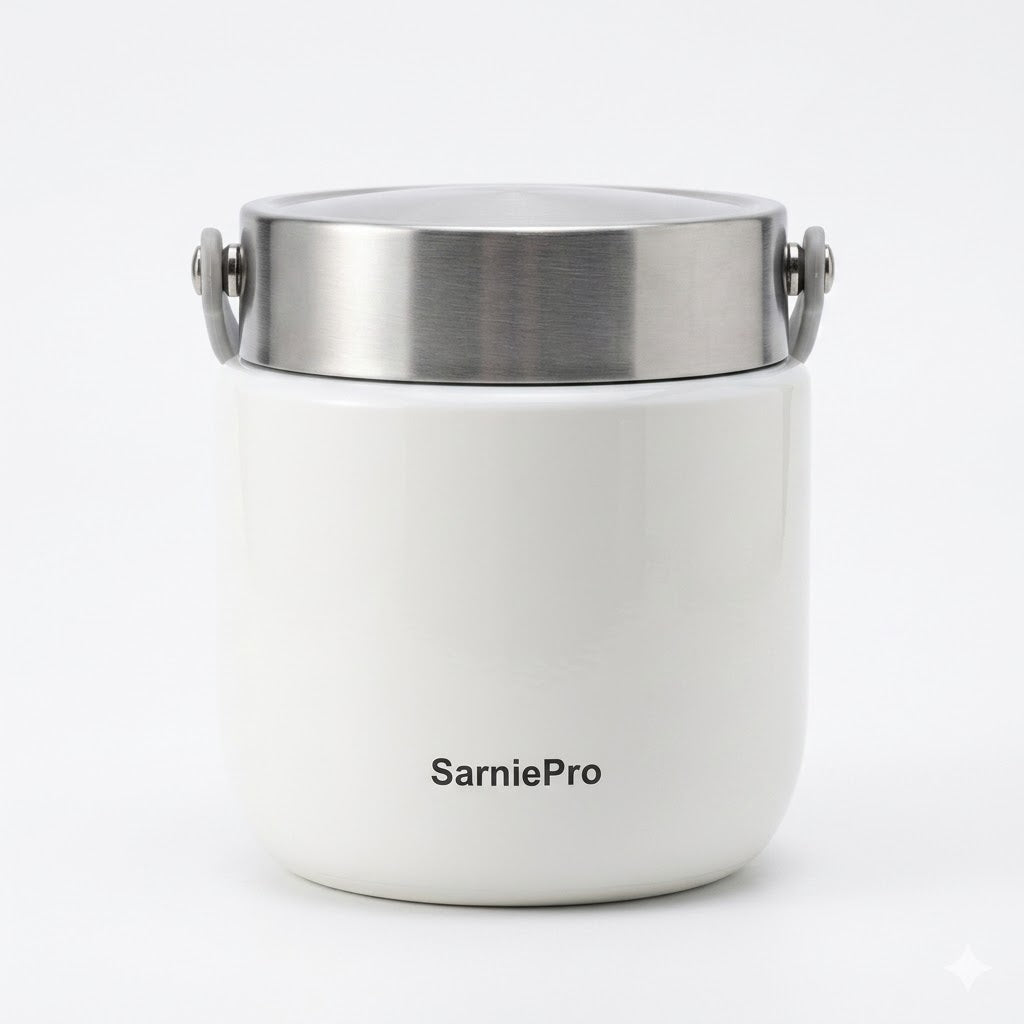 SarniePro Vacuum Insulated Food Jar – 304 Stainless Steel Leakproof Lunch Container for Hot & Cold Meals